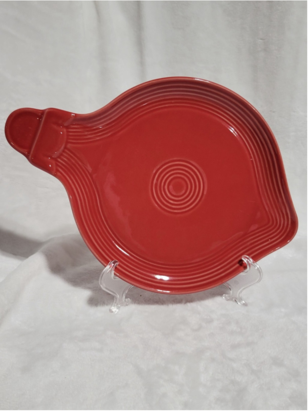 FIESTA christmas Ornament Bulb scarlet red HOLIDAY appetizer snack PLATE new